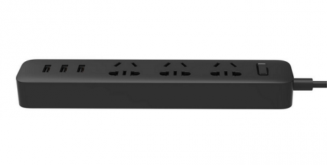 Удлинитель Xiaomi Mi Power Strip 3 розетки и 3 USB порта Black